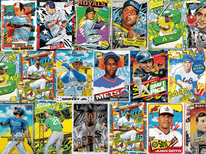 Collection of Topps Project 2020 and Project 70 baseball cards designed by Tyson Beck