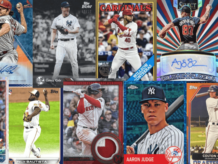 Collection of baseball cards from popular subscription boxes