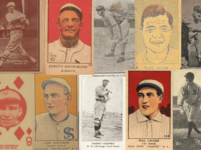 Collection of 1920s and 1930s baseball strip cards