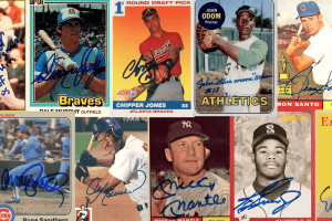 Collection of autographed baseball cards signed in-person or through the mail (TTM)