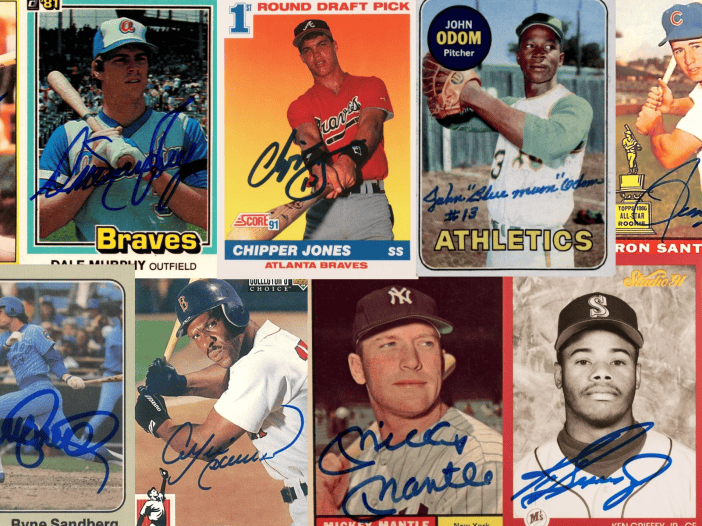 Collection of autographed baseball cards signed in-person or through the mail (TTM)