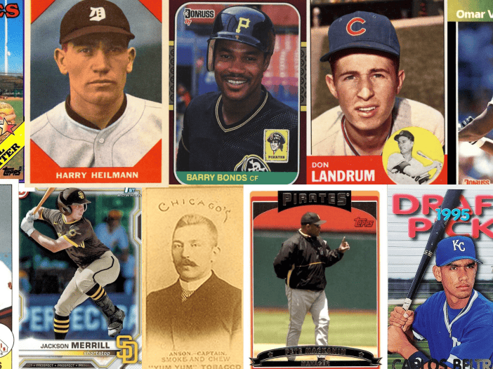 Collection of baseball cards with photo errors